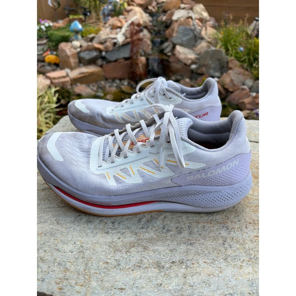 Salomon Spectur Road Running Shoes Mens 11 White‎ Lilac Orange 415894